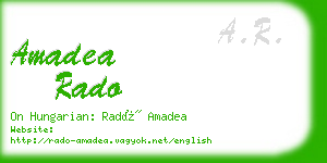 amadea rado business card